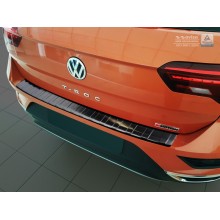 Накладка на задний бампер (черная) Volkswagen T-Roc (2018-)